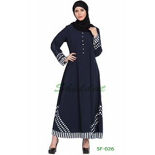 Navy Blue abaya- A-line style